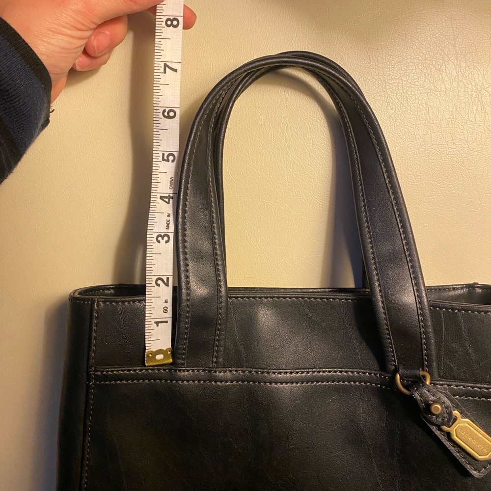 Black Leather Handbag Liz Claiborne - Picture 6 of 8